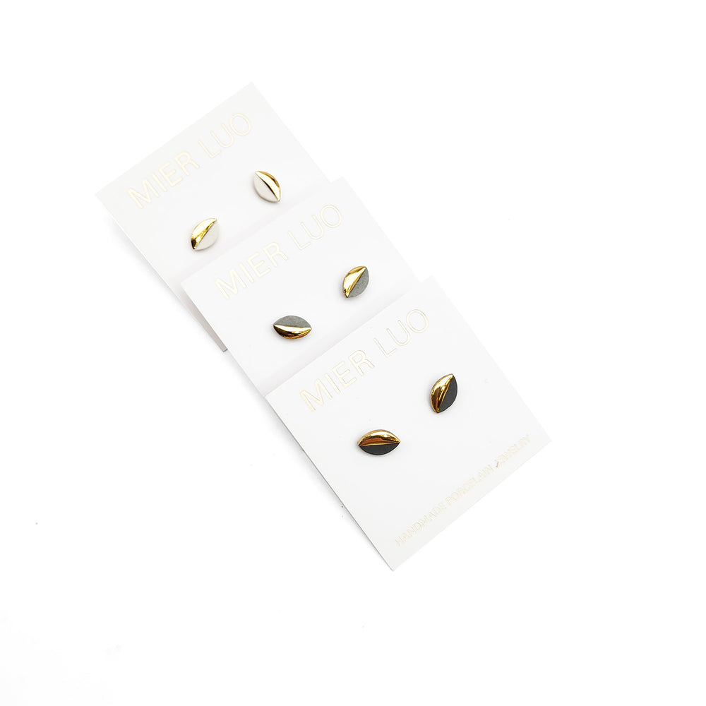 Gold Dipped Leaf Studs