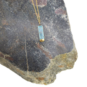 Teal Rectangle Necklace