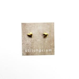 Gold Small Heart Studs