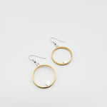 Brass Open Circle Earrings