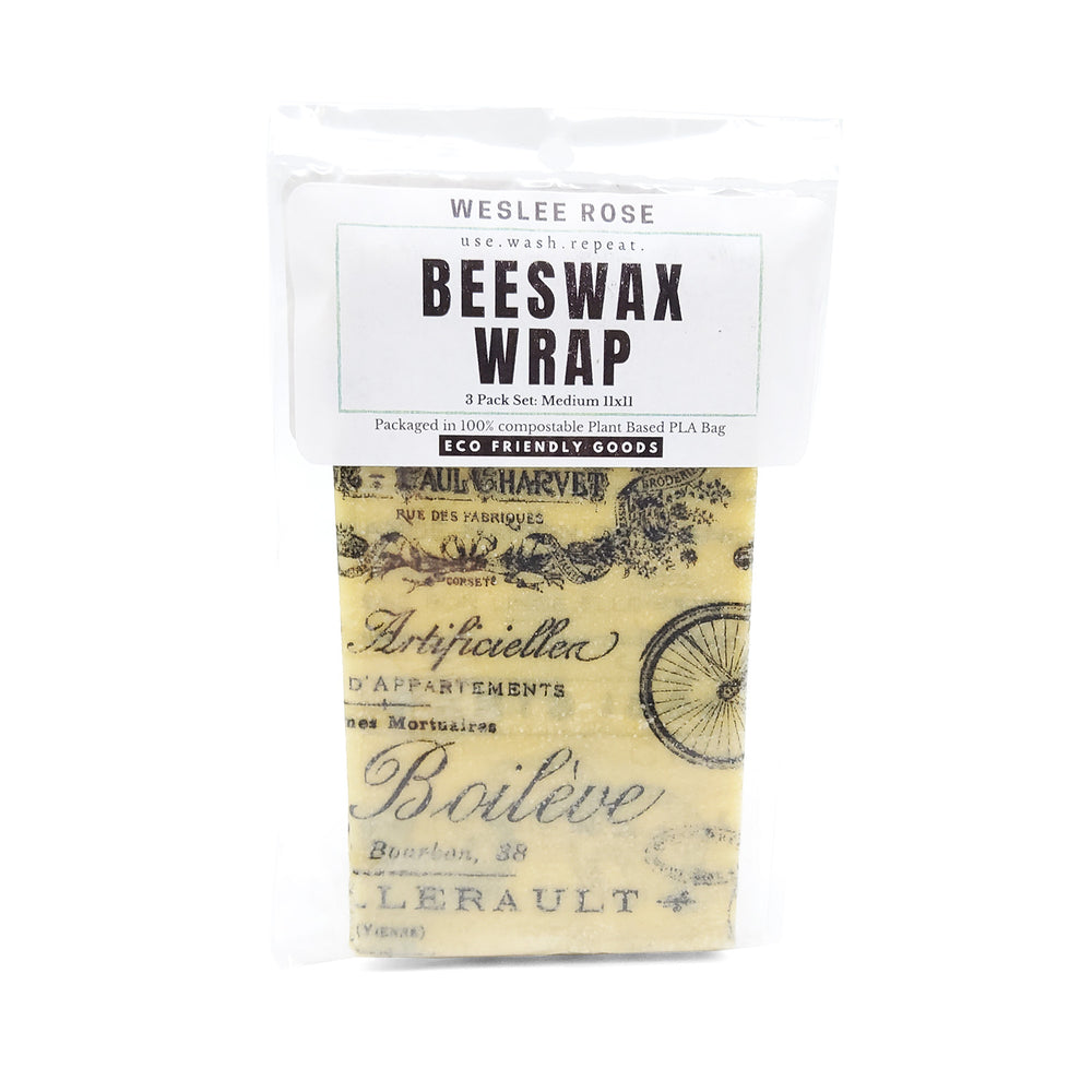 Beeswax Wrap Paris Vintage 3 Medium