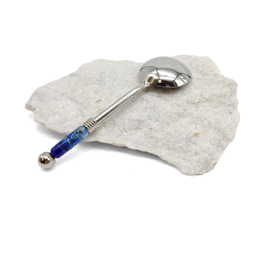 Blue Bead Serving Spoon
