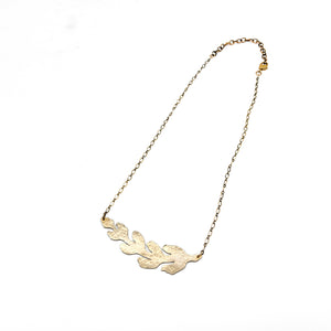 Brass Leaf Necklace