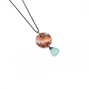 Itty Bitty Circle With Stone Necklace