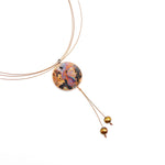 Concave Circle Pearl Cascade Necklace