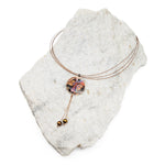 Concave Circle Pearl Cascade Necklace