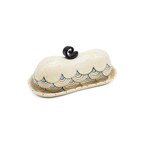 Light Blue Whimsical Butterdish