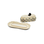 Light Blue Whimsical Butterdish