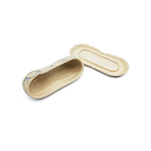 Light Blue Whimsical Butterdish