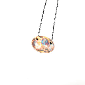 Medium Oval Firepainting Necklace