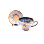 Crescent Moon Tea Cup and Saucer Purple