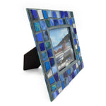Small Square Blue Mosaic Frame