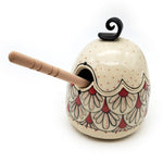 Rose & Black Honey Pot With Daisies