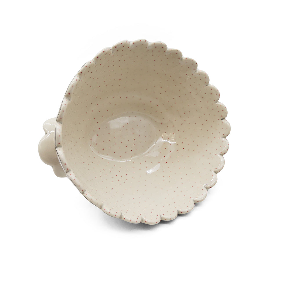 Oval Scalloped Edge Serving Bowl