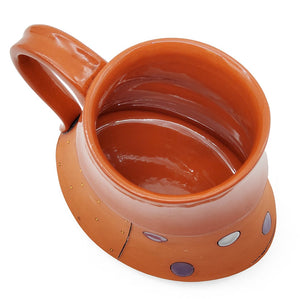 Purple Spotted Terracotta Mug