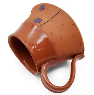 Purple Spotted Terracotta Mug