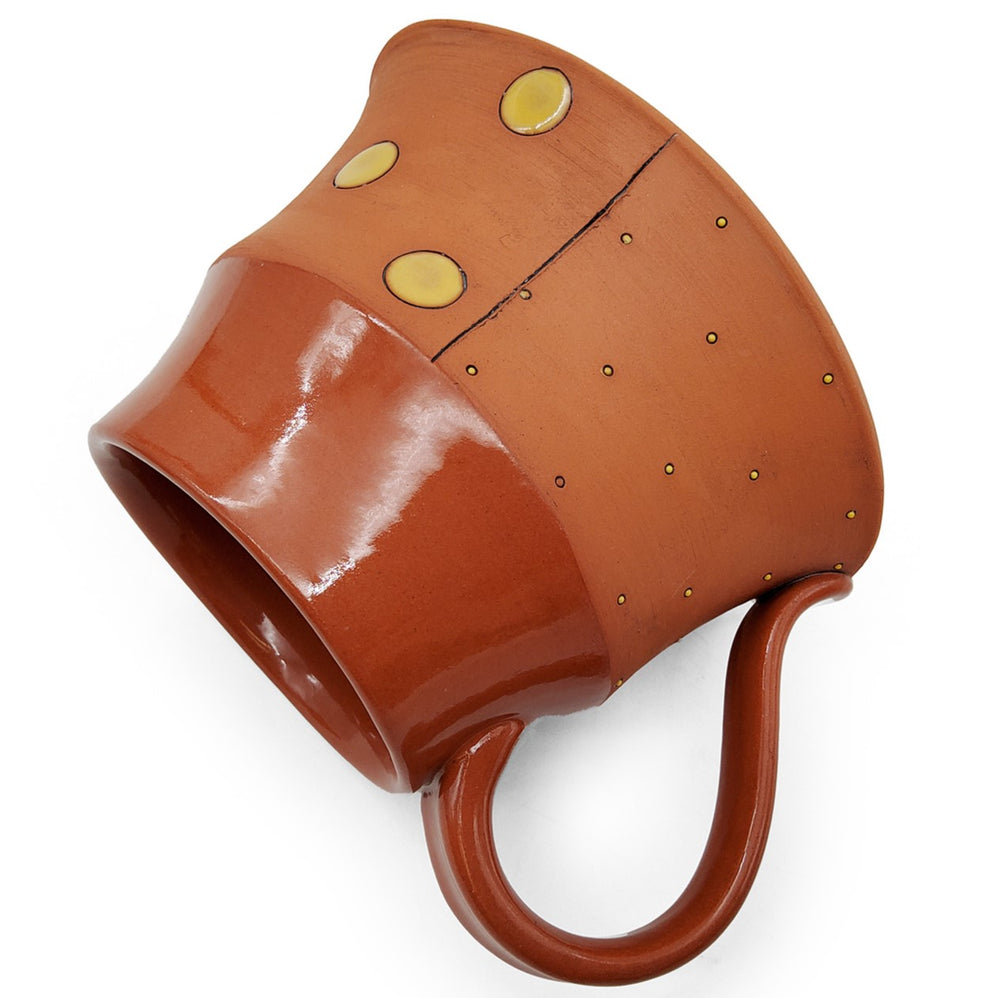 Yellow Spotted Terracotta Mug