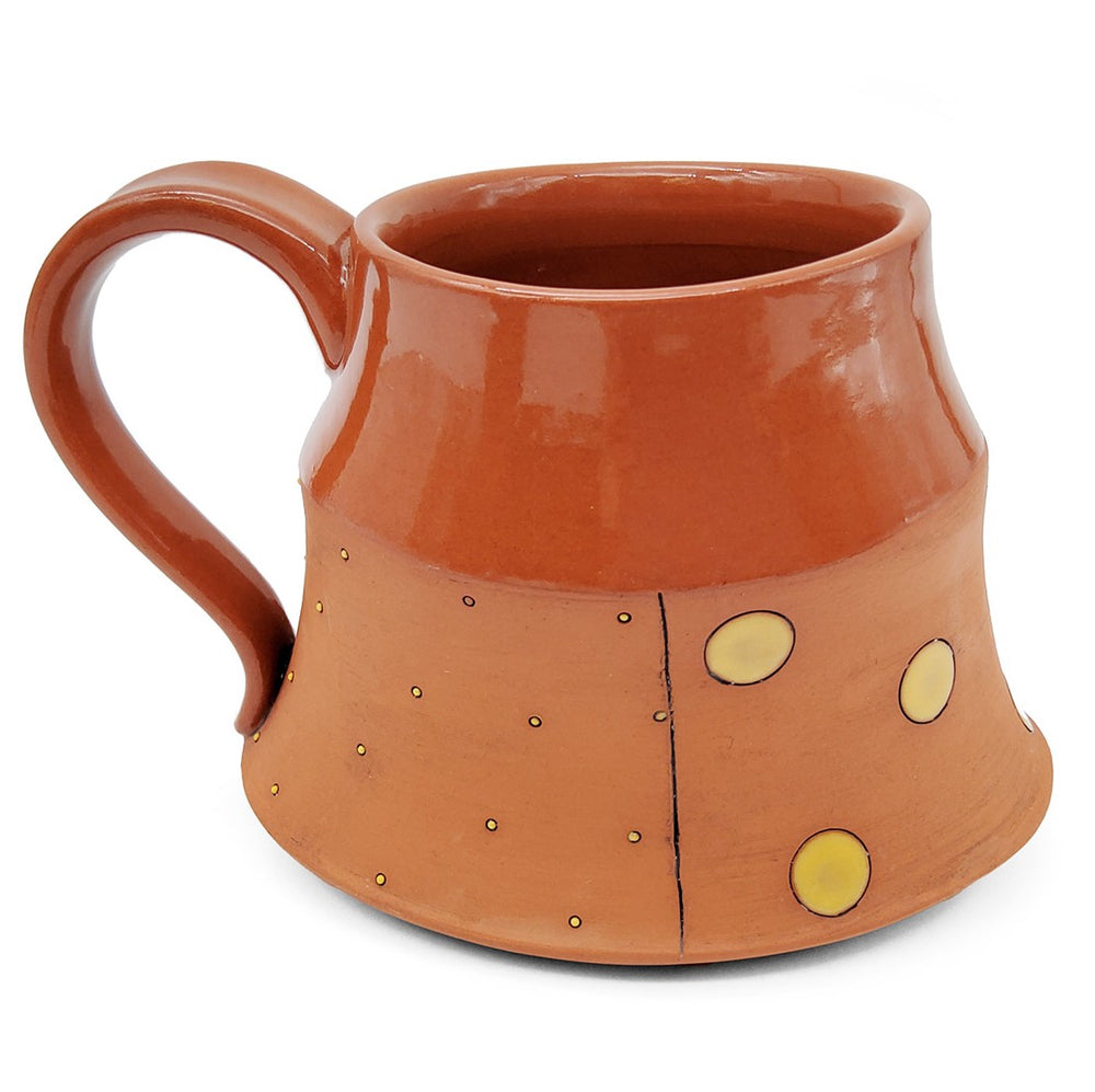 Yellow Spotted Terracotta Mug
