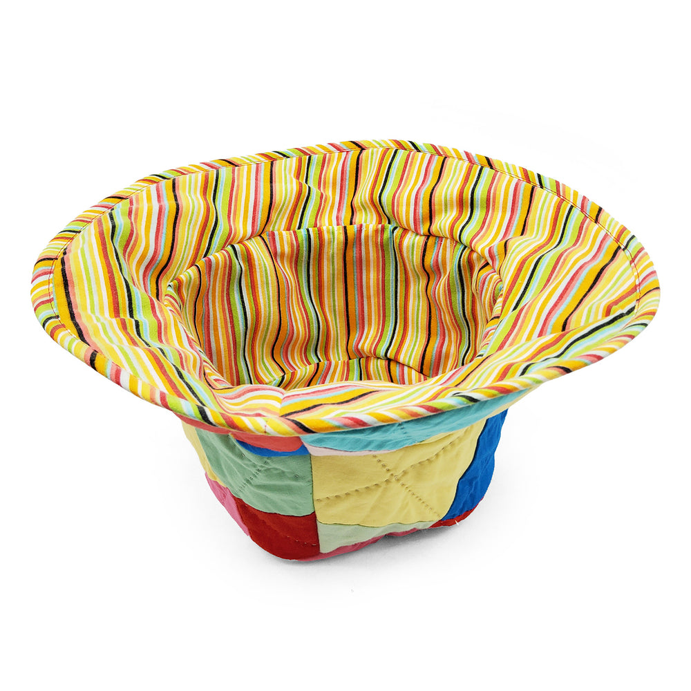 Color Block Vintage Quilt Bucket Hat