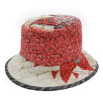 Red & White Vintage Quilt Bucket Hat