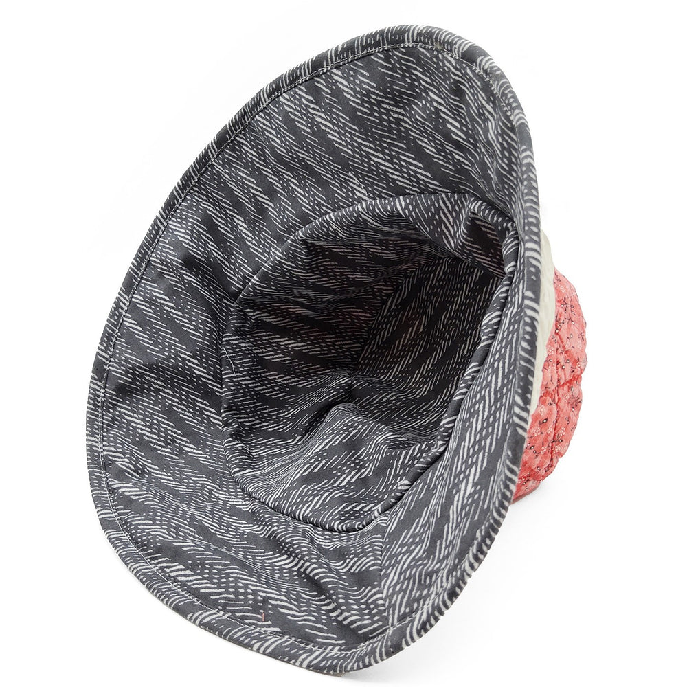 Red & White Vintage Quilt Bucket Hat