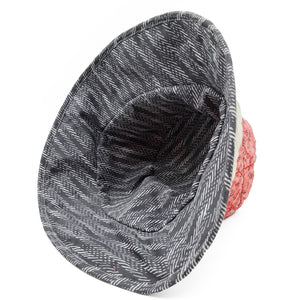 Red & White Vintage Quilt Bucket Hat