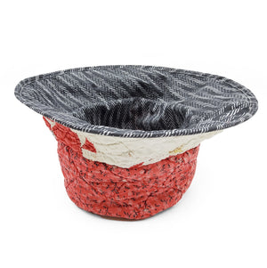 Red & White Vintage Quilt Bucket Hat