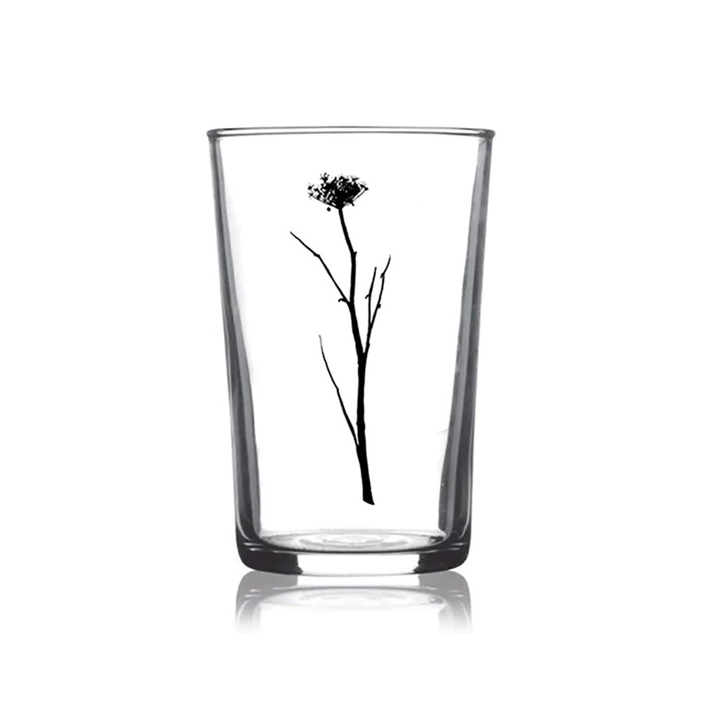 Botanical Euro Wine Glass Black