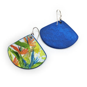 Watercolor Birds of Paradise Earrings