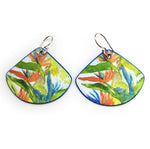 Watercolor Birds of Paradise Earrings