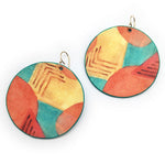 Color Block Circle Earrings