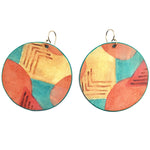Color Block Circle Earrings