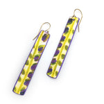 Green & Purple Watercolor Earrings