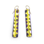 Green & Purple Watercolor Earrings