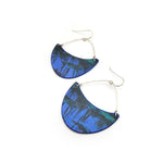 Watercolor Blue Swing Earrings