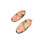 Red Flower Watercolor Earrings