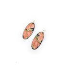 Red Flower Watercolor Earrings