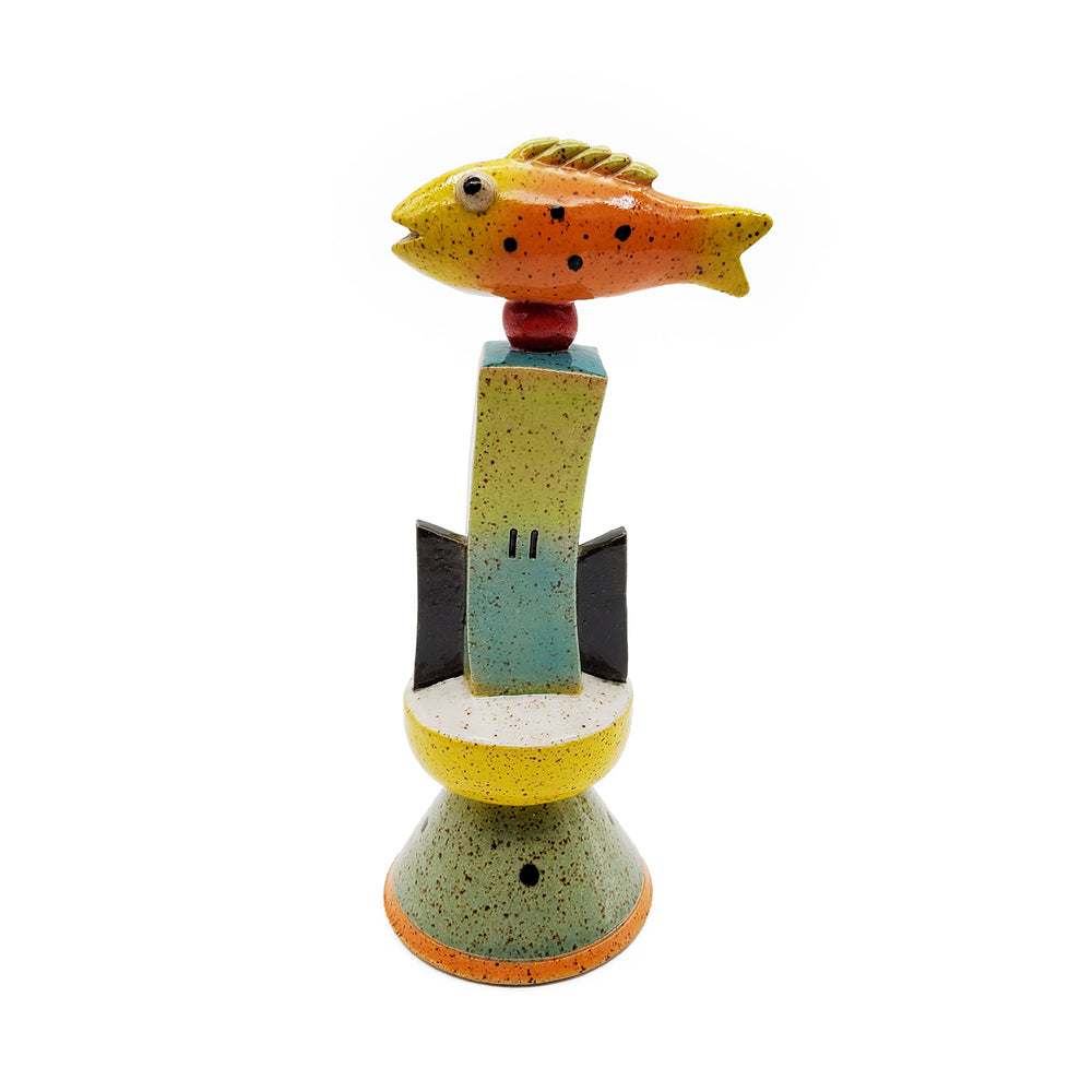 Colorful Ceramic Fish Sculpture