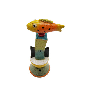 Colorful Ceramic Fish Sculpture