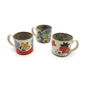 Blue Flowers Painted Mug