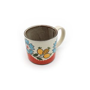 Blue Flowers Painted Mug