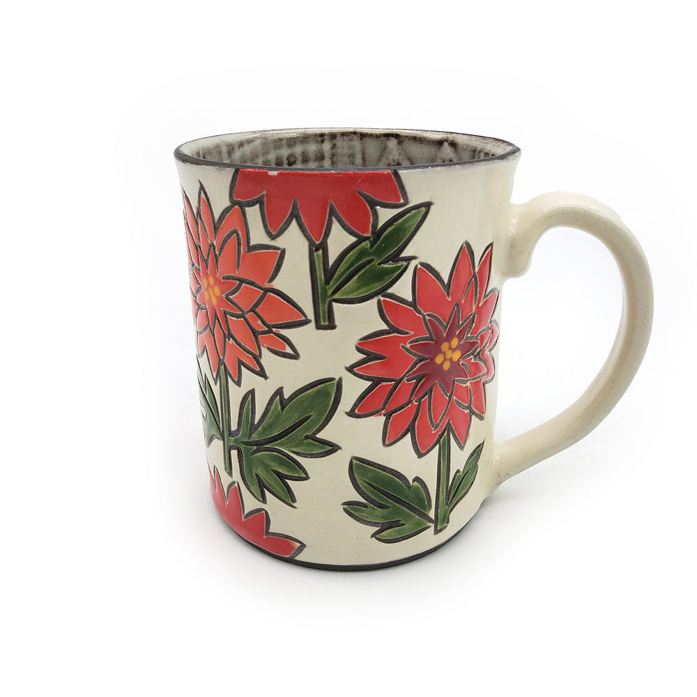 Red and Yellow Chrysanthemum Mug