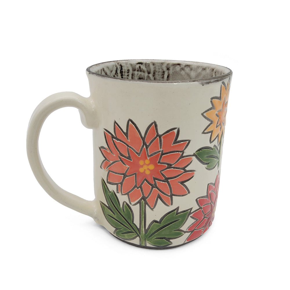 Red and Yellow Chrysanthemum Mug