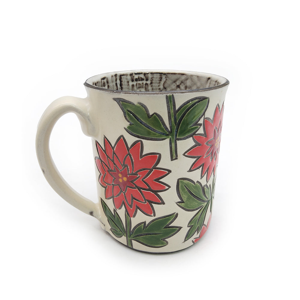 Red Chrysanthemum Mug