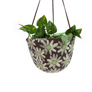 Painted Daisies Hanging Planter