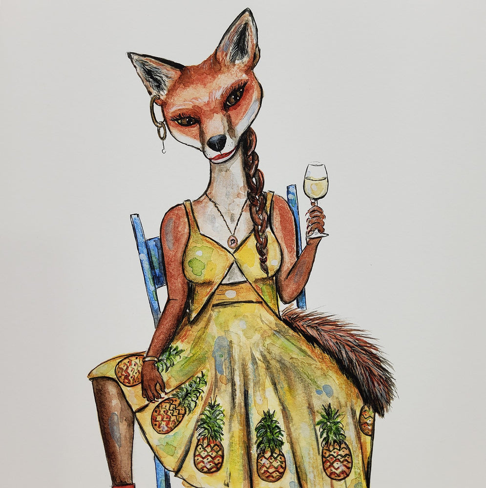 "Carlotta Loves Wine" Print 8 X 10