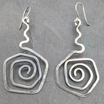 Sterling Silver Wobbly Spiral Earrings