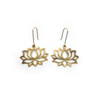 Brass Lotus Earrings