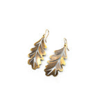 Brass Oak Leaf Earrings