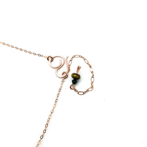 Blue & Green Color Block Circle Pendant